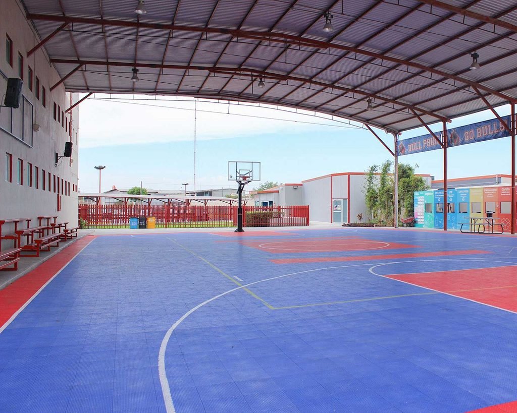 The covered sports court at Las Quintas